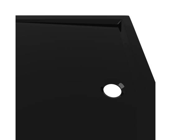 Cădiță de duș dreptunghiulară din abs, negru, 70x100 cm, 6 image