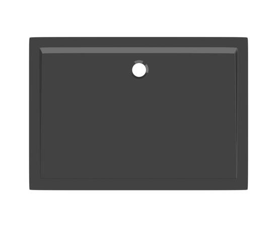 Cădiță de duș dreptunghiulară din abs, negru, 70x100 cm, 5 image