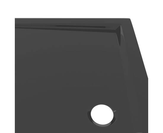 Cădiță de duș dreptunghiulară din abs, negru, 80x100 cm, 6 image