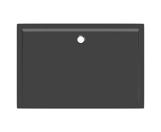 Cădiță de duș dreptunghiulară din abs, negru, 80x120 cm, 5 image