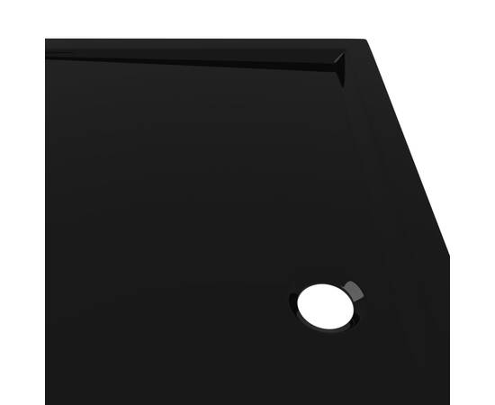 Cădiță de duș dreptunghiulară din abs, negru, 80x90 cm, 6 image