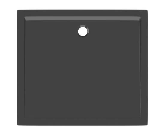 Cădiță de duș dreptunghiulară din abs, negru, 80x90 cm, 5 image