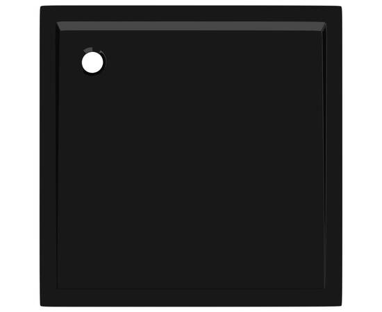 Cădiță de duș pătrată, negru, 80x80 cm, abs, 5 image