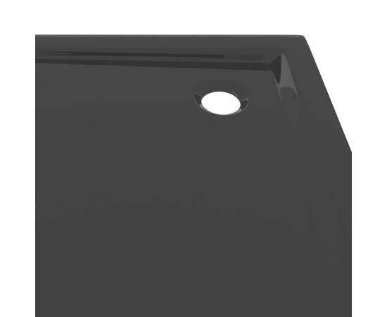 Cădiță de duș pătrată, negru, 80x80 cm, abs, 6 image