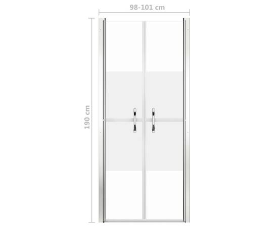 Ușă cabină de duș, jumătate mat, 101 x 190 cm, esg, 5 image