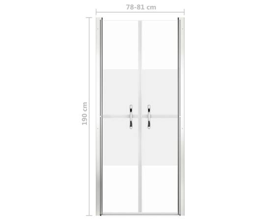 Ușă cabină de duș, jumătate mat, 81 x 190 cm, esg, 5 image