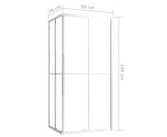 Cabină de duș, 90x70x180 cm, esg, 9 image