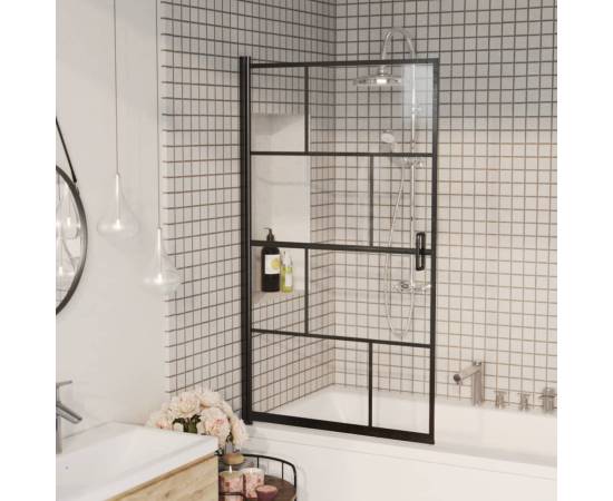 Cabină de duș, negru, 80x140 cm, esg