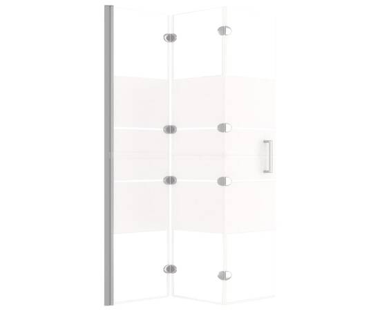 Cabină de duș pliabilă, alb, 100x140 cm, esg, 4 image