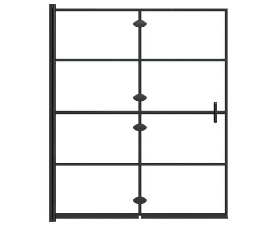 Cabină de duș pliabilă, negru, 120x140 cm, esg, 5 image