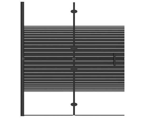 Cabină de duș pliabilă, negru, 120x140 cm, esg, 3 image