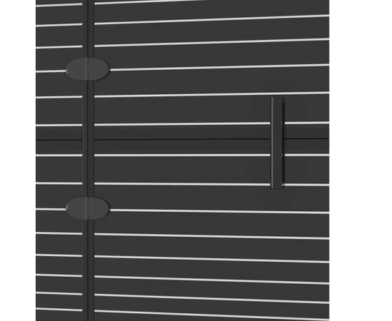 Cabină de duș pliabilă, negru, 120x140 cm, esg, 6 image