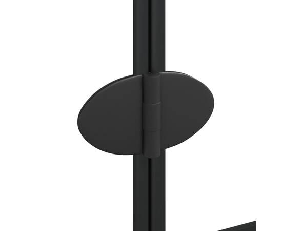 Cabină de duș pliabilă, negru, 80x140 cm, esg, 8 image