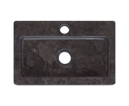 Chiuvetă, negru, 38x24x6,5 cm, marmură, 6 image
