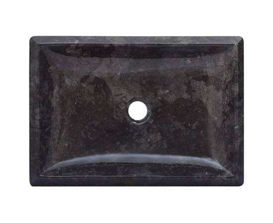 Chiuvetă, negru, 50x35x10 cm, marmură, 5 image