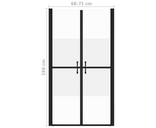 Ușă cabină de duș, jumătate mată, (68-71)x190 cm, esg, 5 image