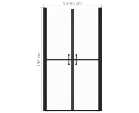 Ușă cabină de duș, transparent, (93-96)x190 cm, esg, 5 image