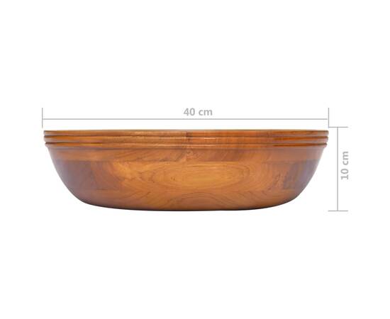Chiuvetă, Φ40x10 cm, lemn masiv de tec, 6 image