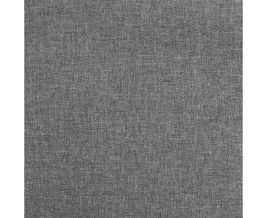 Scaune de bar, 2 buc., gri, material textil, 3 image