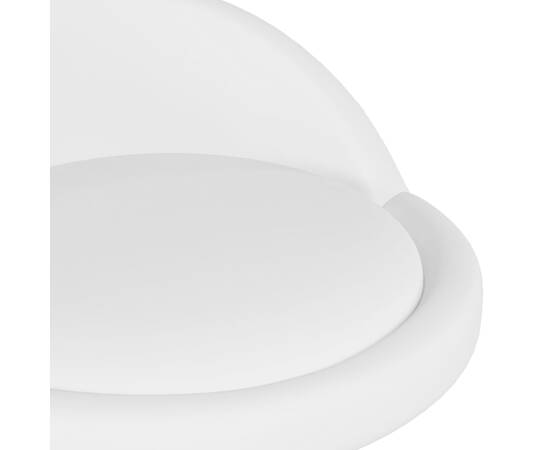 Scaune de bar, 2 buc., alb, piele ecologică, 8 image