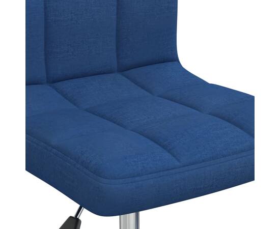 Scaune de masă pivotante, 2 buc., albastru, material textil, 9 image