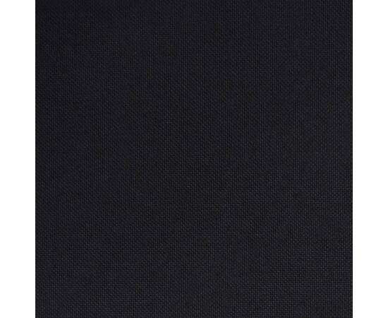 Scaune de masă pivotante, 2 buc., negru, material textil, 3 image