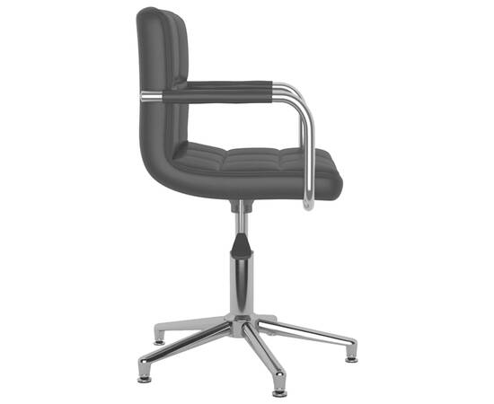 Scaun de birou rotativ, negru, piele ecologică, 5 image