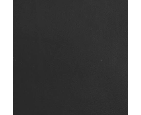 Scaune de bar, 2 buc., negru, oțel cromat și piele ecologică, 3 image