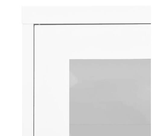 Dulap de birou, alb, 90x40x70 cm, oțel, 7 image