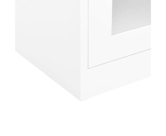 Dulap de birou, alb, 90x40x70 cm, oțel, 8 image