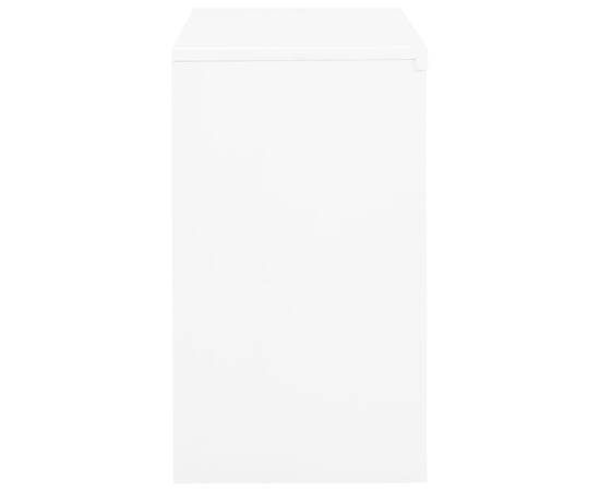Dulap de birou, alb, 90x40x70 cm, oțel, 4 image