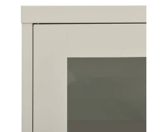 Dulap de birou, gri deschis, 90x40x70 cm, oțel, 8 image