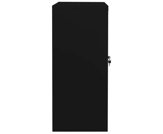 Dulap de birou, negru, 90x40x90 cm, oțel, 4 image