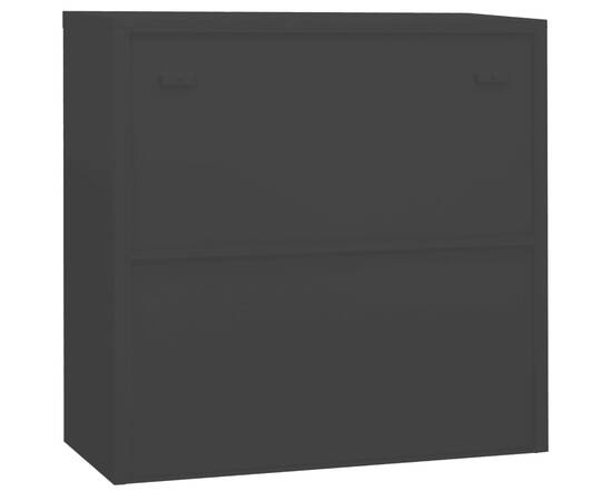 Dulap de birou, negru, 90x40x90 cm, oțel, 5 image