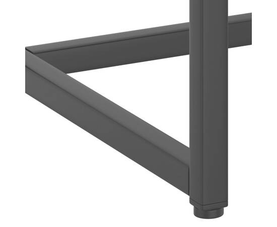 Masă consolă, negru, 72x35x75 cm, oțel, 8 image