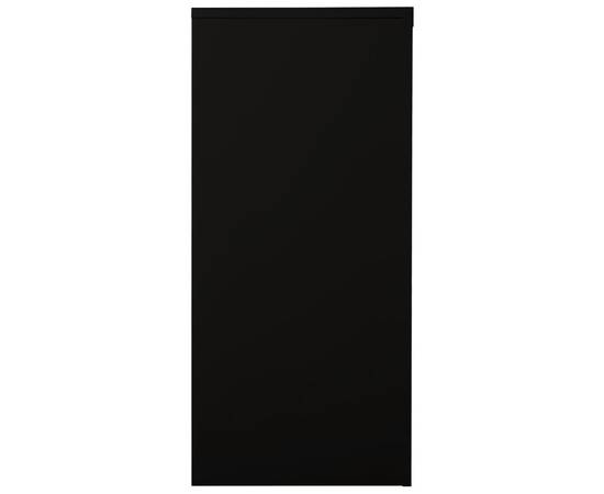 Dulap cu ușă glisantă, negru, 90x40x90 cm, oțel, 5 image