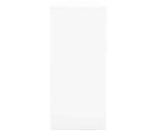Dulap de birou cu ușă glisantă, alb, 90x40x90 cm, oțel, 5 image