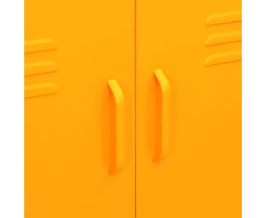 Dulap de depozitare, galben muștar, 80x35x101,5 cm, oțel, 3 image