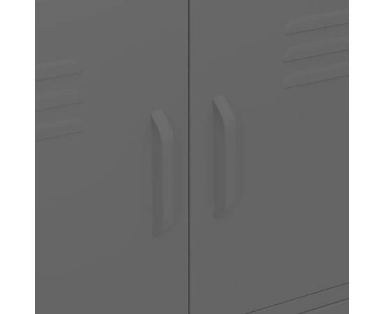 Dulap de depozitare, negru, 80x35x101,5 cm, oțel, 3 image