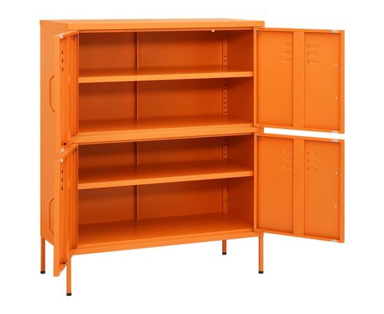 Dulap de depozitare, portocaliu, 80x35x101,5 cm, oțel, 7 image