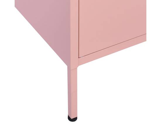 Dulap de depozitare, roz, 80x35x101,5 cm, oțel, 8 image