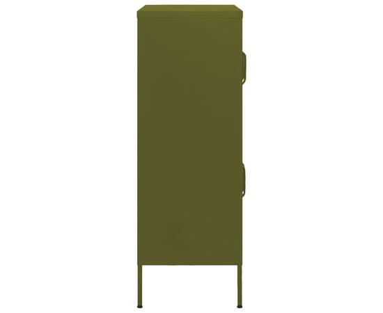 Dulap de depozitare, verde măsliniu, 80x35x101,5 cm, oțel, 5 image