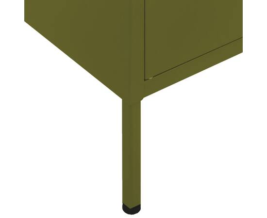 Dulap de depozitare, verde măsliniu, 80x35x101,5 cm, oțel, 8 image