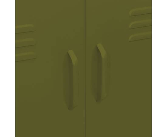 Dulap de depozitare, verde măsliniu, 80x35x101,5 cm, oțel, 3 image