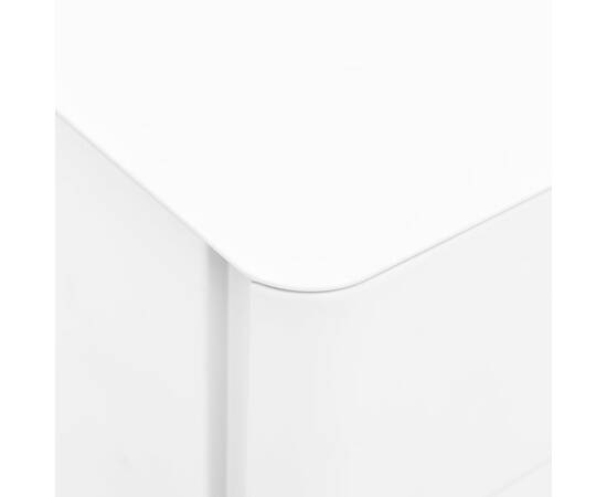 Dulap dosare mobil, alb, 30x45x59 cm, oțel, 3 image
