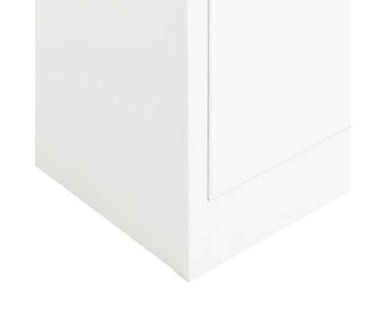 Fișet, alb, 90x40x180 cm, oțel, 7 image