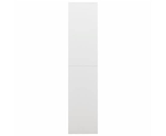 Fișet, alb, 90x40x180 cm, oțel, 4 image