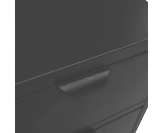 Servantă, negru, 75x35x70 cm, oțel și sticlă securizată, 9 image