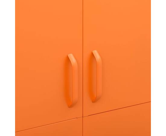 Șifonier, portocaliu, 90x50x180 cm oțel, 3 image