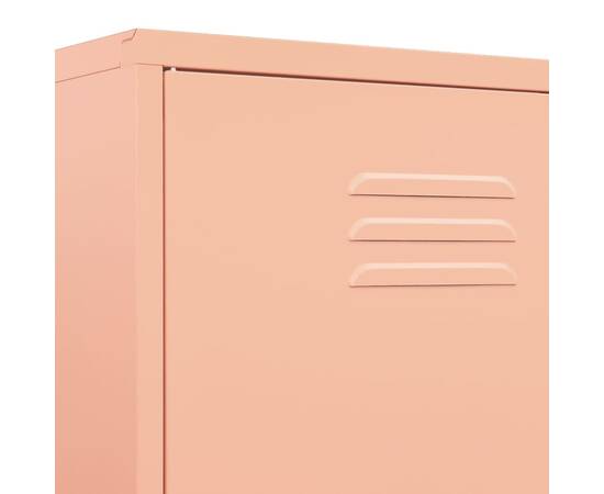Șifonier, roz, 90x50x180 cm, oțel, 8 image